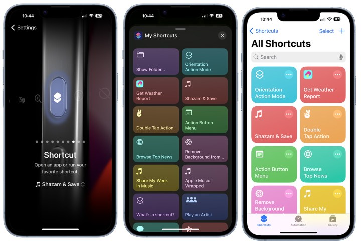 Shazam-Verknüpfung für die Aktionstaste des iPhone 15 Pro.