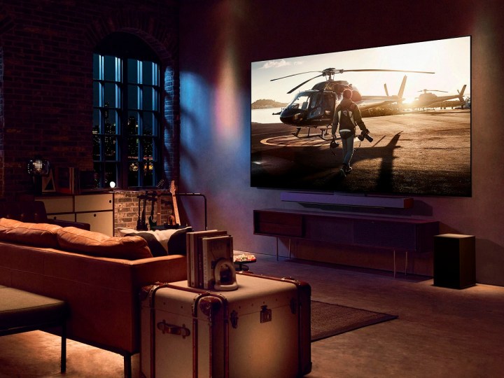 Der OLED 4K-Fernseher der LG C3-Serie in einem Wohnzimmer.