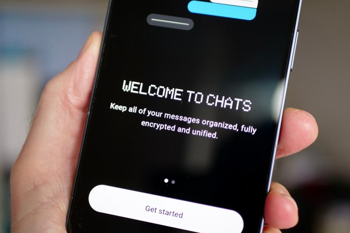 Die Nothing Chats-Begrüßungsseite in der App.