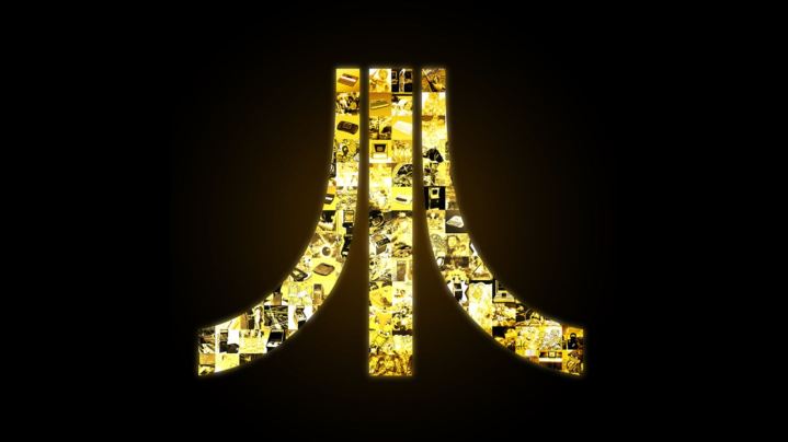 Das Atari-Logo erscheint in Gold.