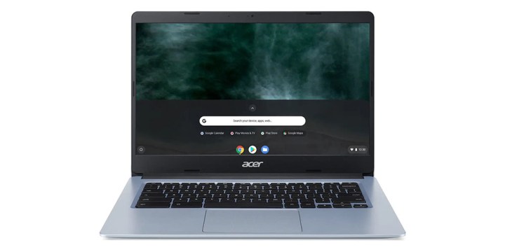Das Acer Chromebook 314 zeigt nach vorne.