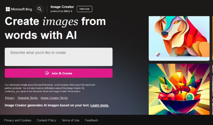 Bing Image Creator-Generator-Website.