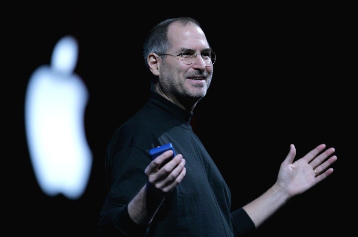 Der ehemalige Apple-CEO Steve Jobs hält Eröffnungsrede auf der Macworld 2005.