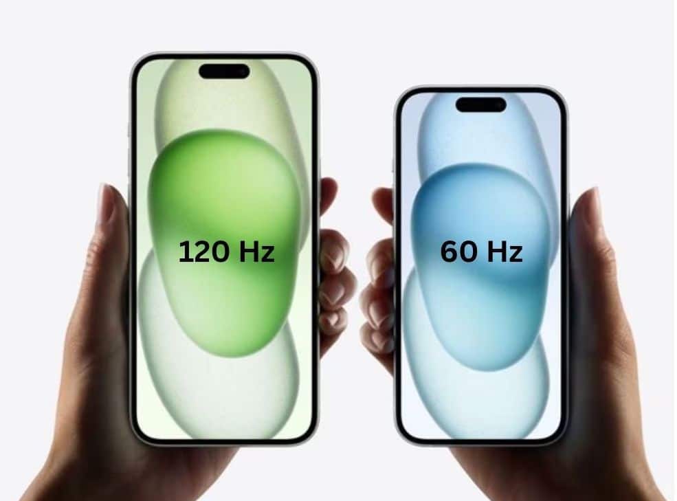 Hat das iPhone 15 ein 120-Hz-Display?