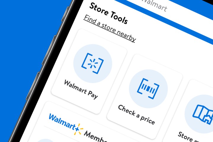Walmart Pay-Symbol in der Walmart-App.