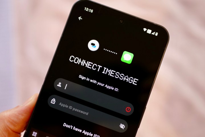 Herstellen einer Verbindung zu iMessage in der Nothing Chats-App.