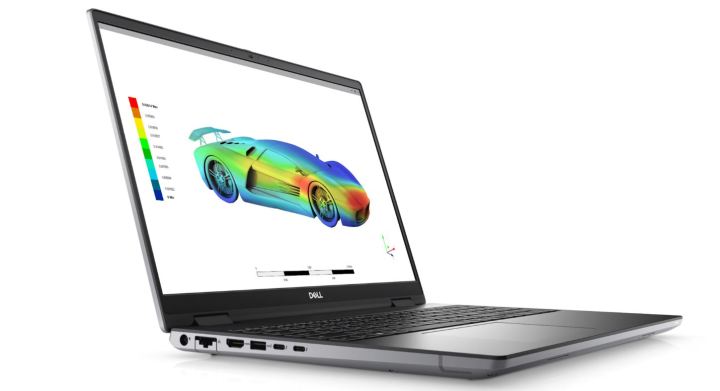 Dell Precision 7670 Laptop auf weißem Hintergrund.