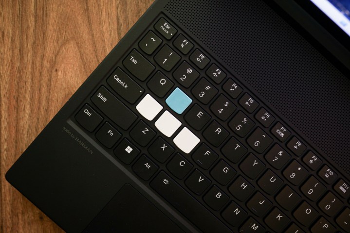 Tastatur auf dem Lenovo Legion 9i Laptop.