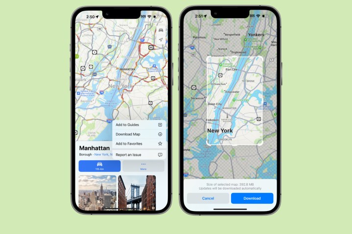 Offline-Kartenfunktion für Apple Maps in iOS 17.