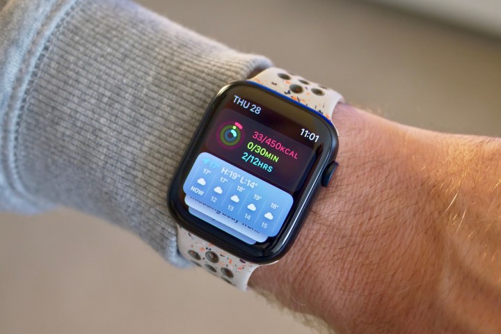 Smart Stack auf der Apple Watch Series 9.
