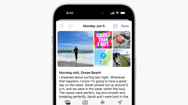 Journal-App für iOS 17.