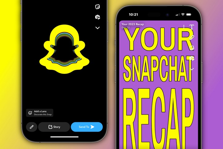 Snapchat Recap 2023 läuft auf iPhones.