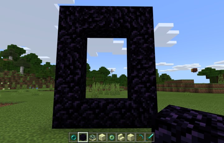 So erstellen Sie ein Portal in Minecraft Build Nether Frame Top