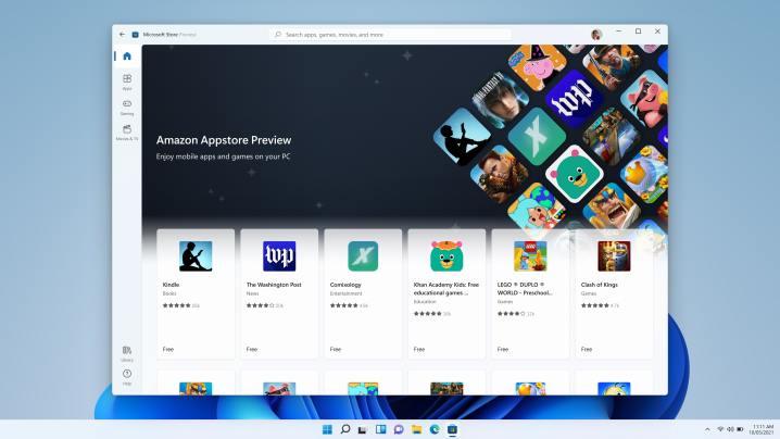 Ein Screenshot von Android-Apps, die unter Windows 11 ausgeführt werden