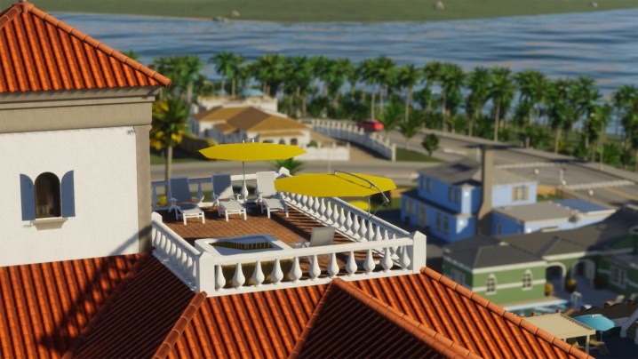Ein Screenshot aus dem Beach Properties DLC von Cities: Skylines 2.