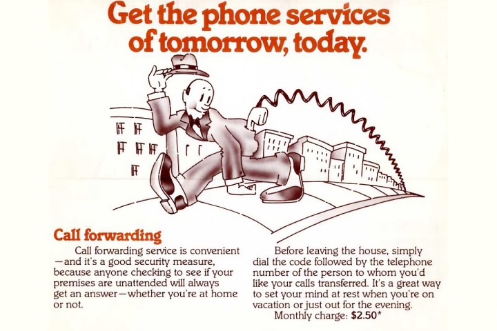 Bell-Anzeige für Anrufweiterleitung im Jahr 1967.