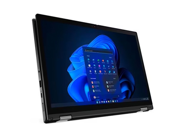 Das Lenovo ThinkPad L13 Yoga, gefaltet als Tablet.