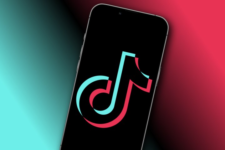 TikTok-Logo auf einem iPhone.