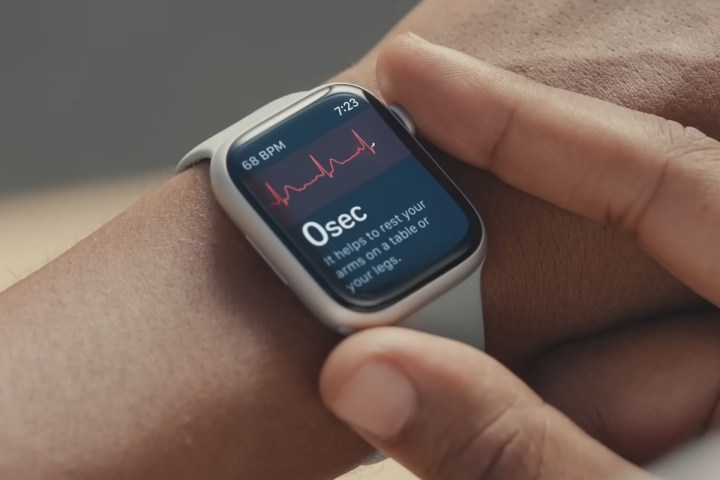 EKG-Messung der Apple Watch Series 8.