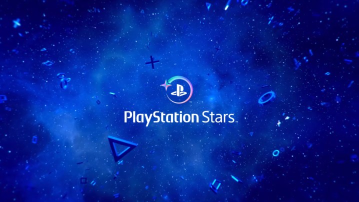 Das PlayStation Stars-Logo im Weltraum.