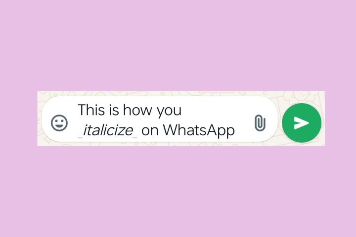 So formatieren Sie Text in WhatsApp kursiv.