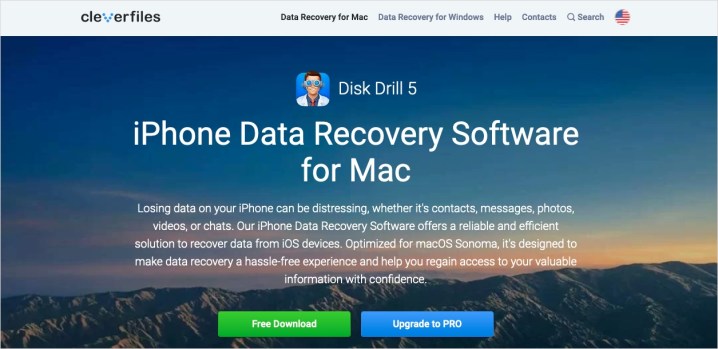 Disk Drill für macOS-Website.