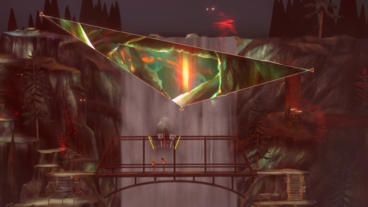 In Oxenfree II: Lost Signals öffnet sich ein dreieckiges Portal.
