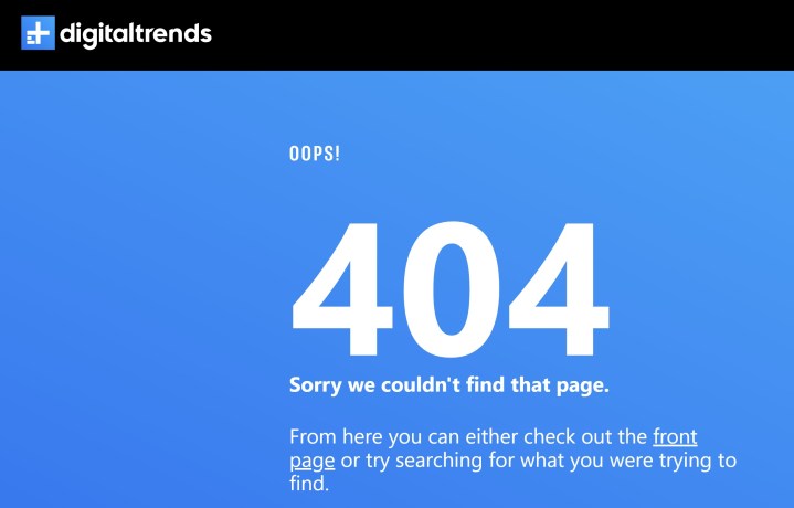 404-Fehler „Seite nicht gefunden“ bei Digital Trends.