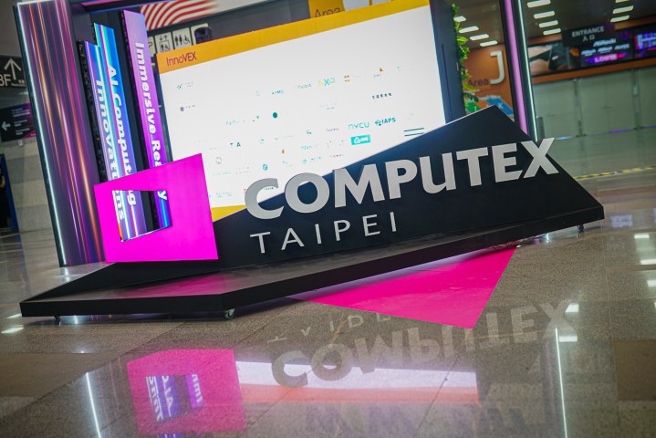 Ein Schild für Computex in Taipeh.