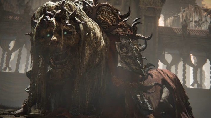 Einer der Bosse von Shadow of the Erdtree, Divine Beast Dancing Lion.